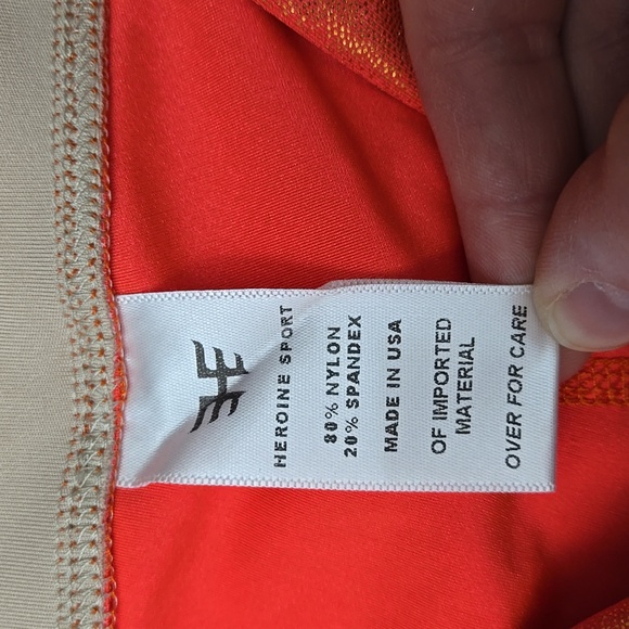 Heroine Sport Orange Athletic Leggings, Womens Medium - Picture 3 of 10